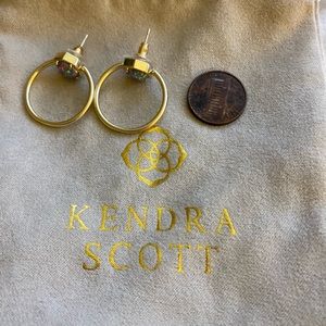Kendra Scott Davie Gold open frame earrings